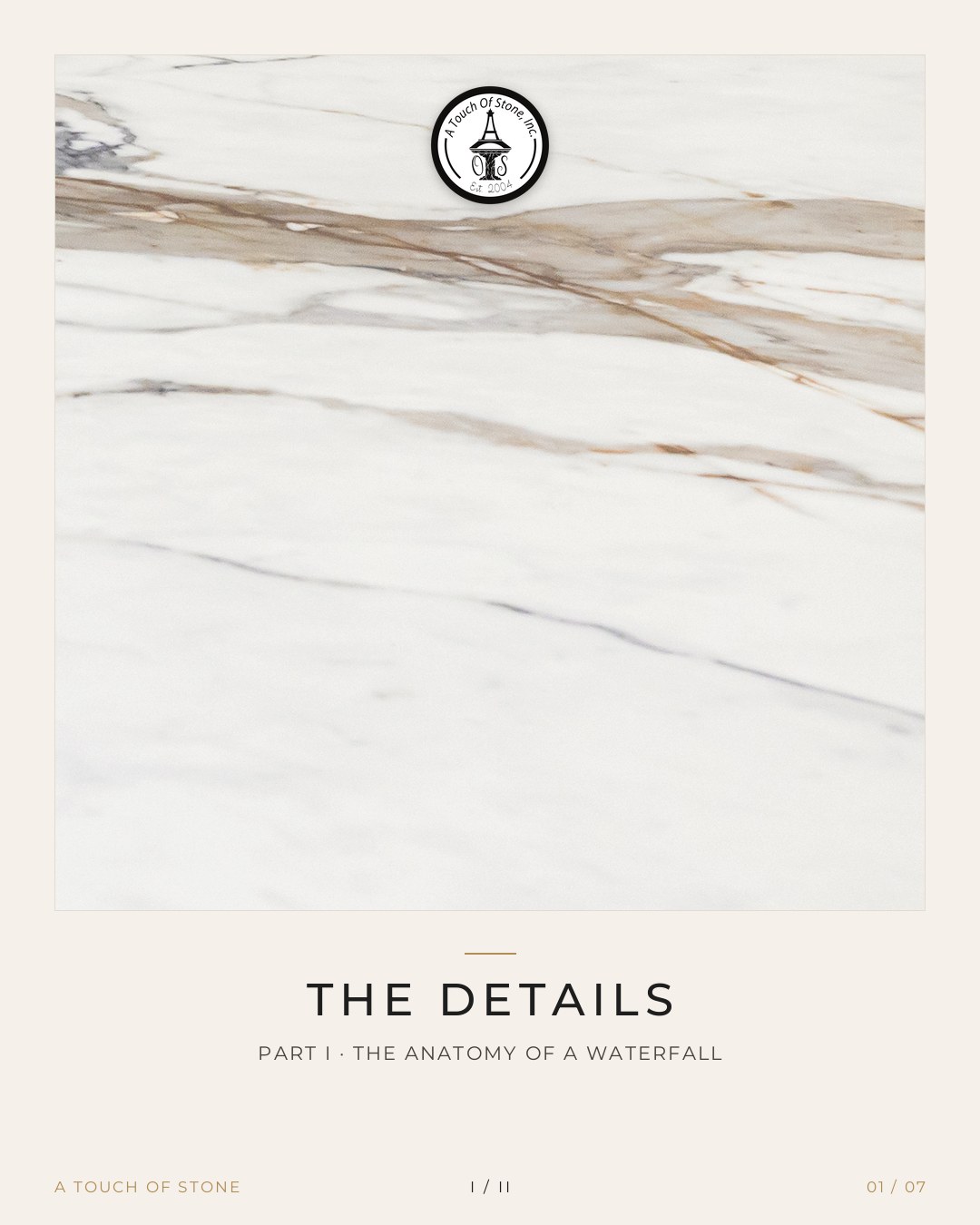 A Touch of Stone carousel cover: The Details, part one, the anatomy of a waterfall